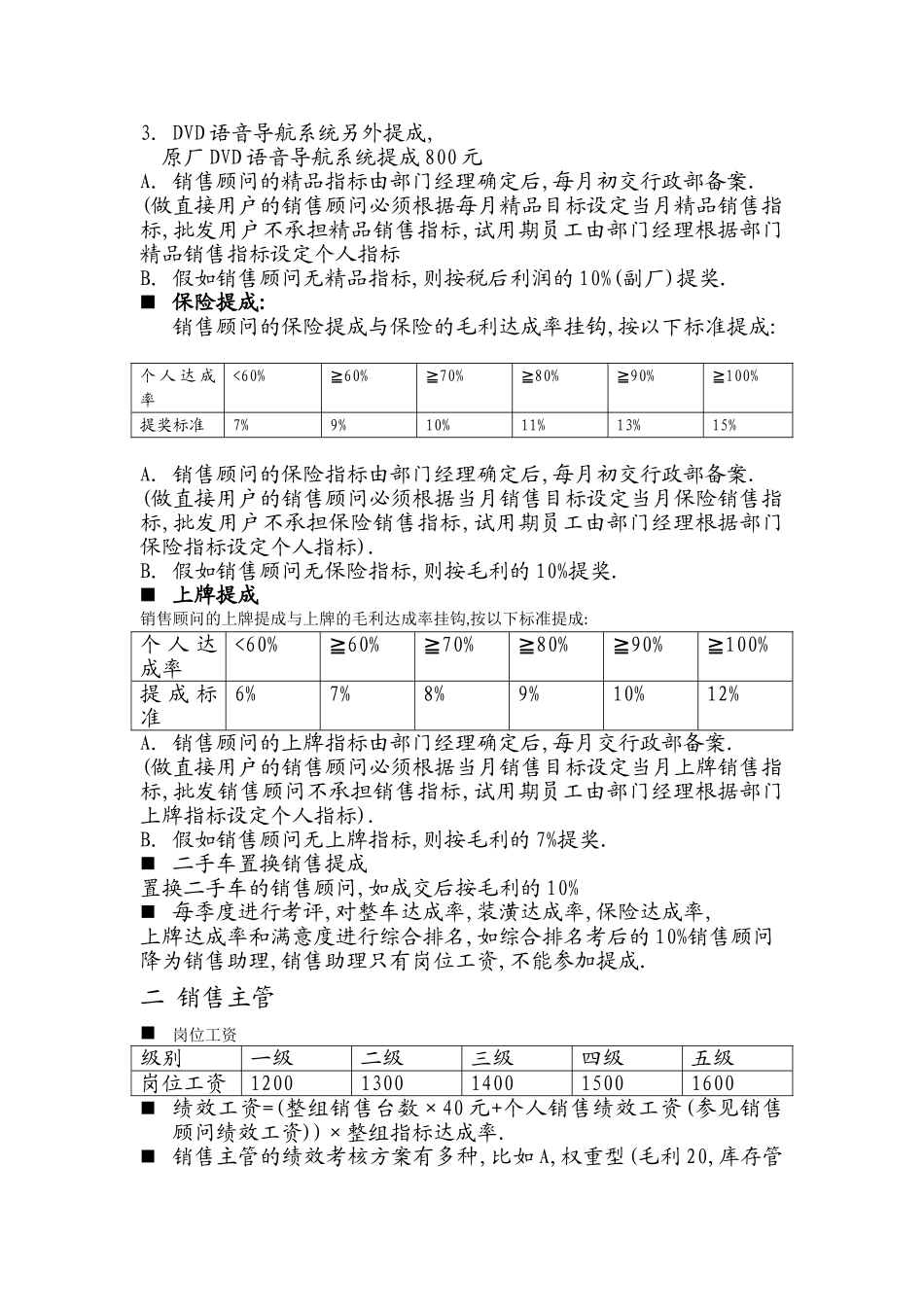 4s店绩效考核方案_第3页