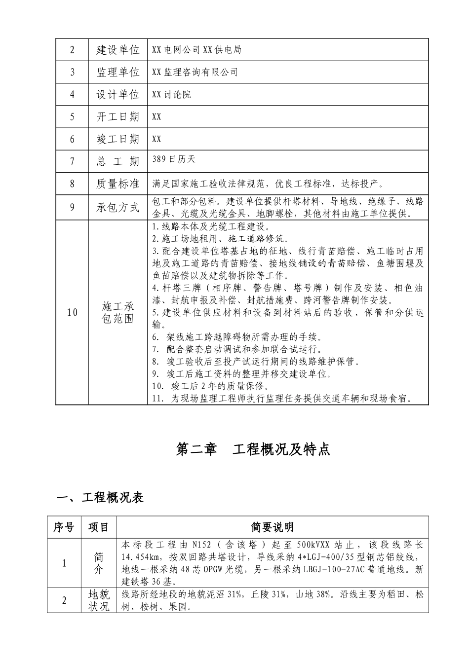 500kv送电线路工程施工组织设计_第2页