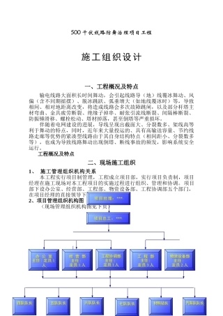 500千伏输电线路防舞治理工程电气施工组织设计