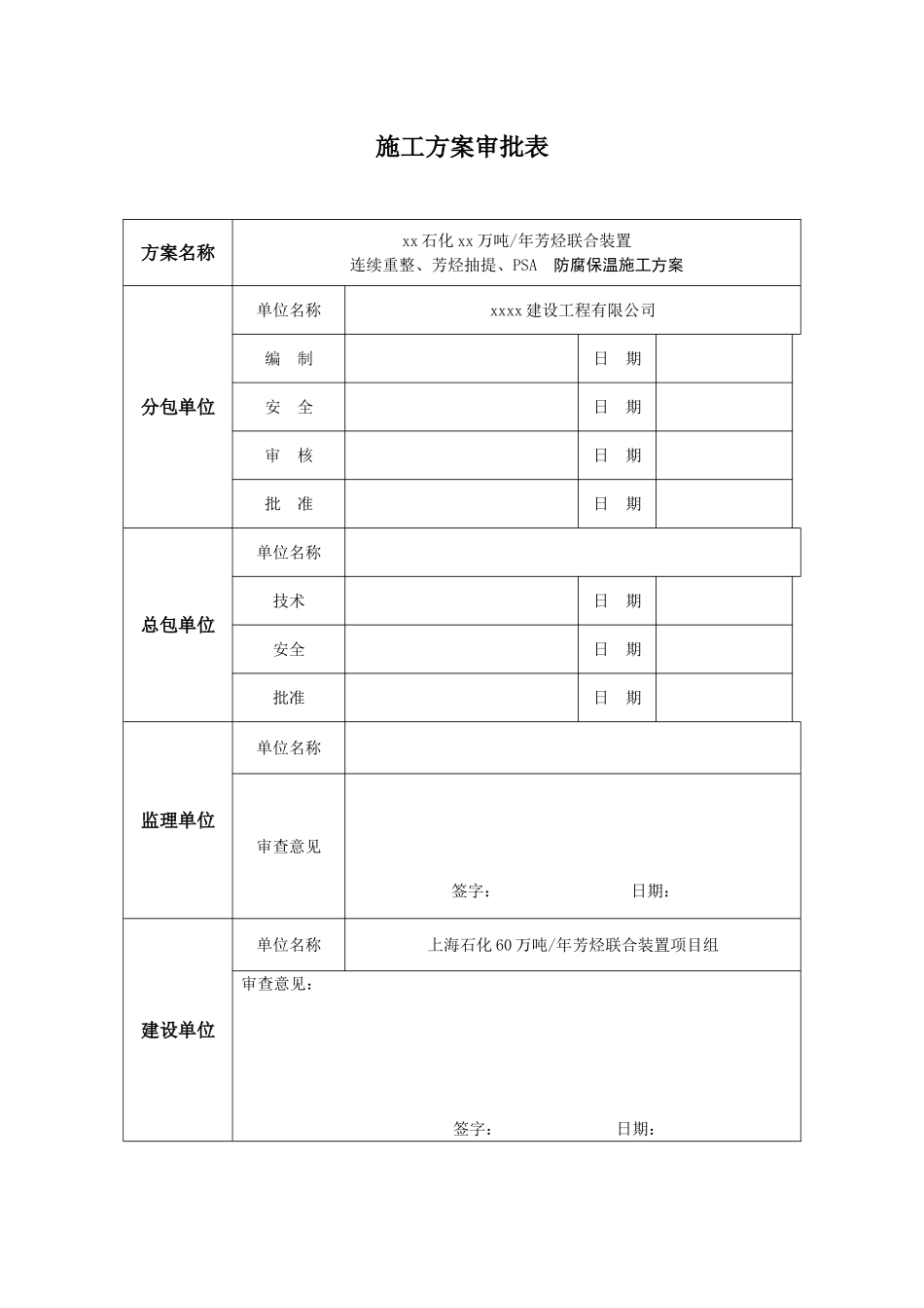 60万吨年芳烃联合装置防腐保温施工方案_第2页