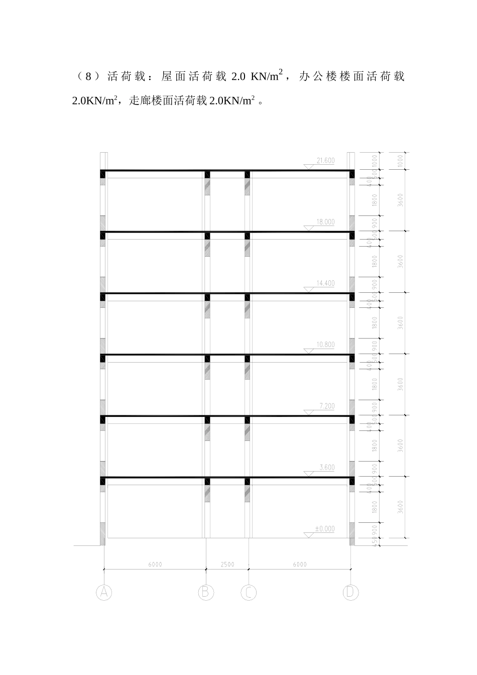 6层框架结构设计计算书课程设计_第2页