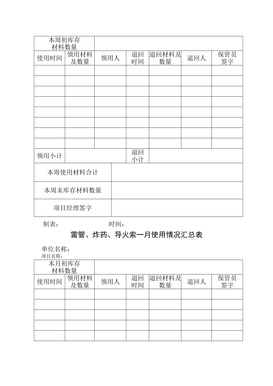 7-2-7购进雷管、炸药、导火索验收表等_第2页