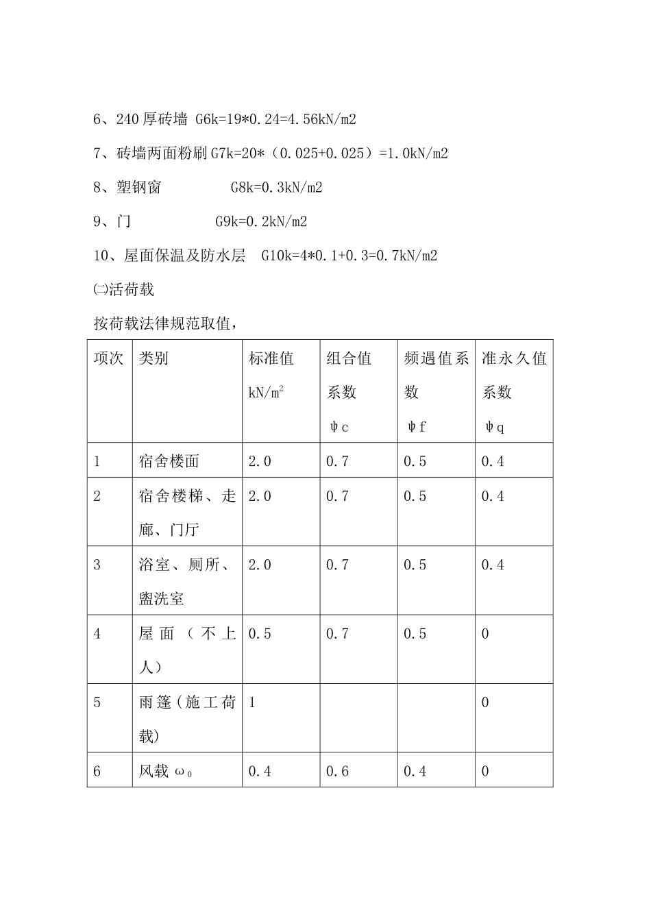 7305平米七层砖混学生公寓计算书_第3页