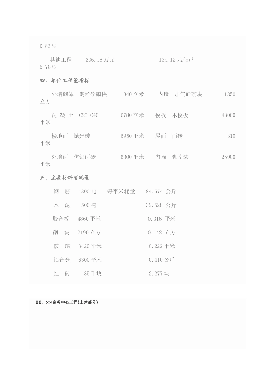 90个建设工程造价指标分析案例_第2页