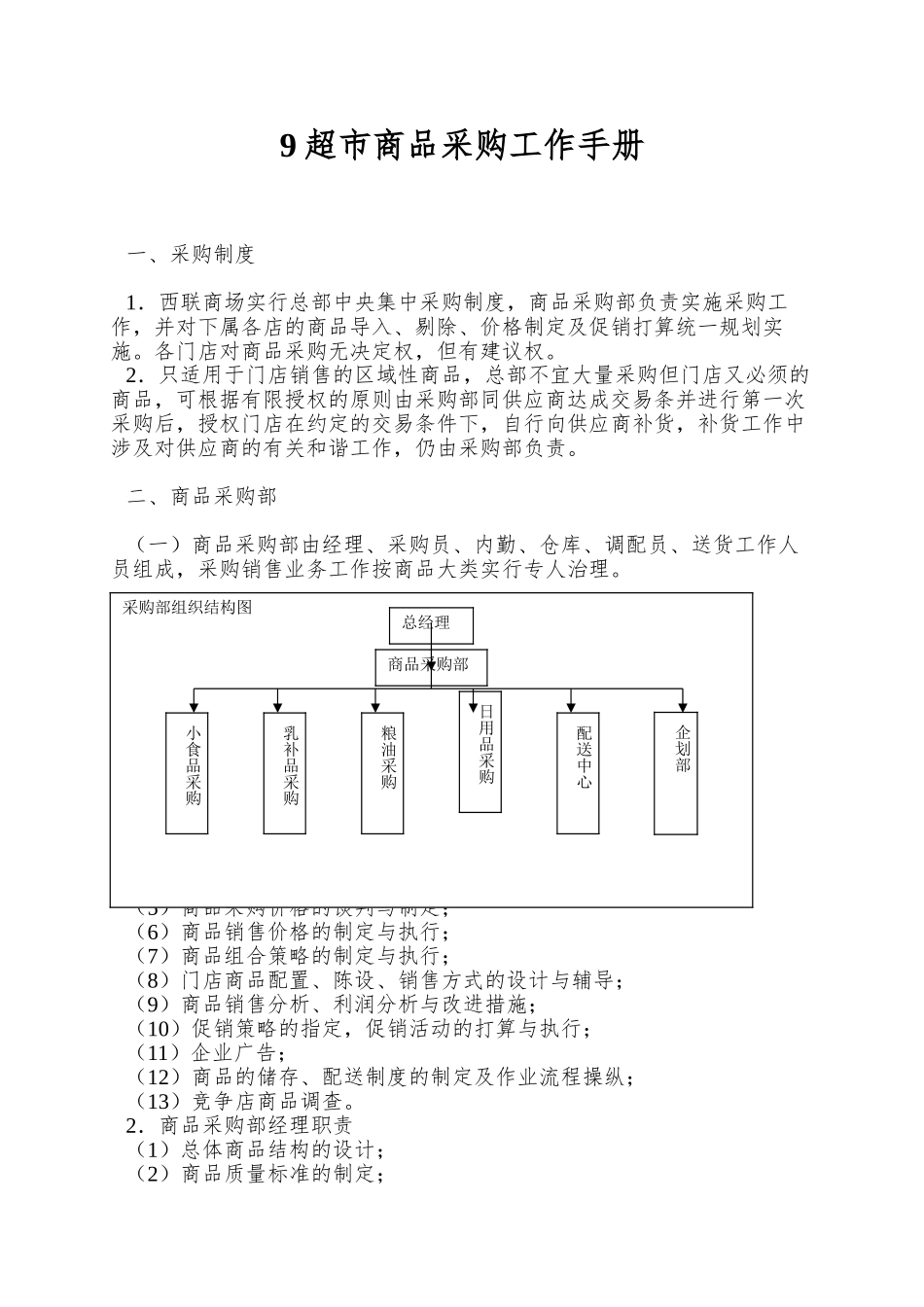 9超市商品采购工作手册_第1页