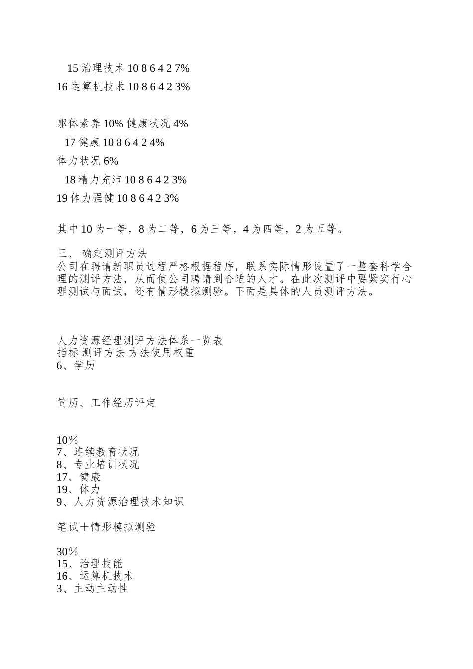 AA公司招聘人力资源经理方案_第3页