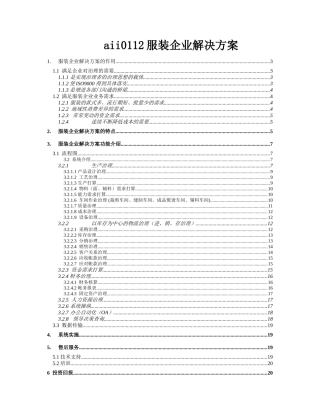 aii0112服装企业解决方案