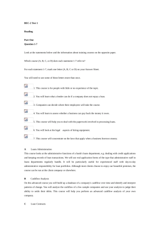 BEC中级模拟考试试题及答案解析2