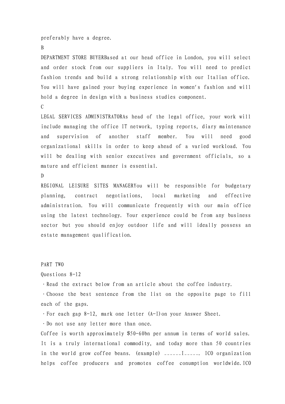 BEC中级阅读全真试题及答案_第2页