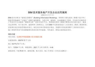 BIM技术服务地产开发企业应用案例