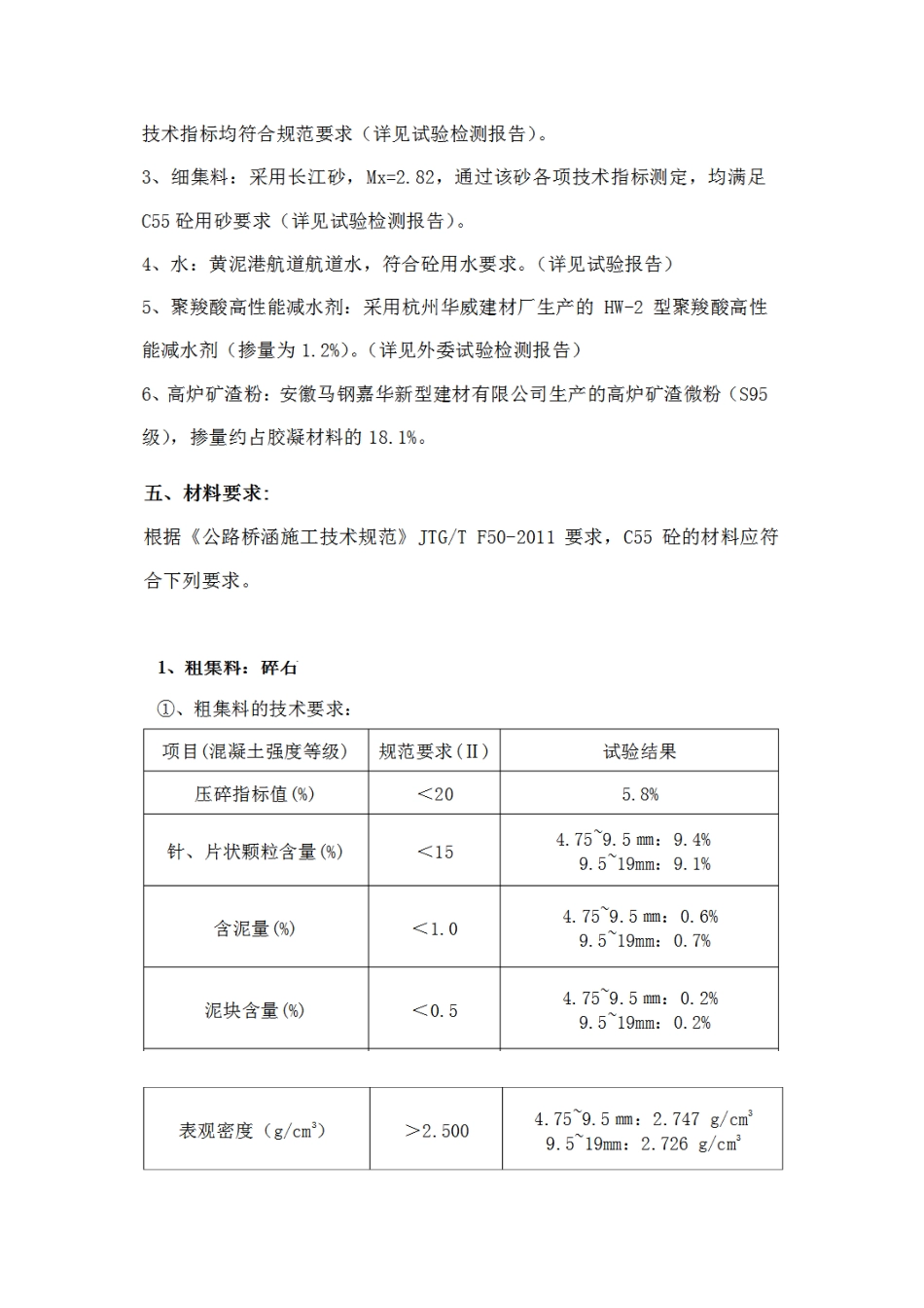 C55混凝土配合比计算书_第2页