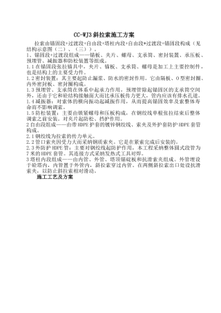 cc-wj3斜拉索施工方案-常澄路三标斜拉索施工方案