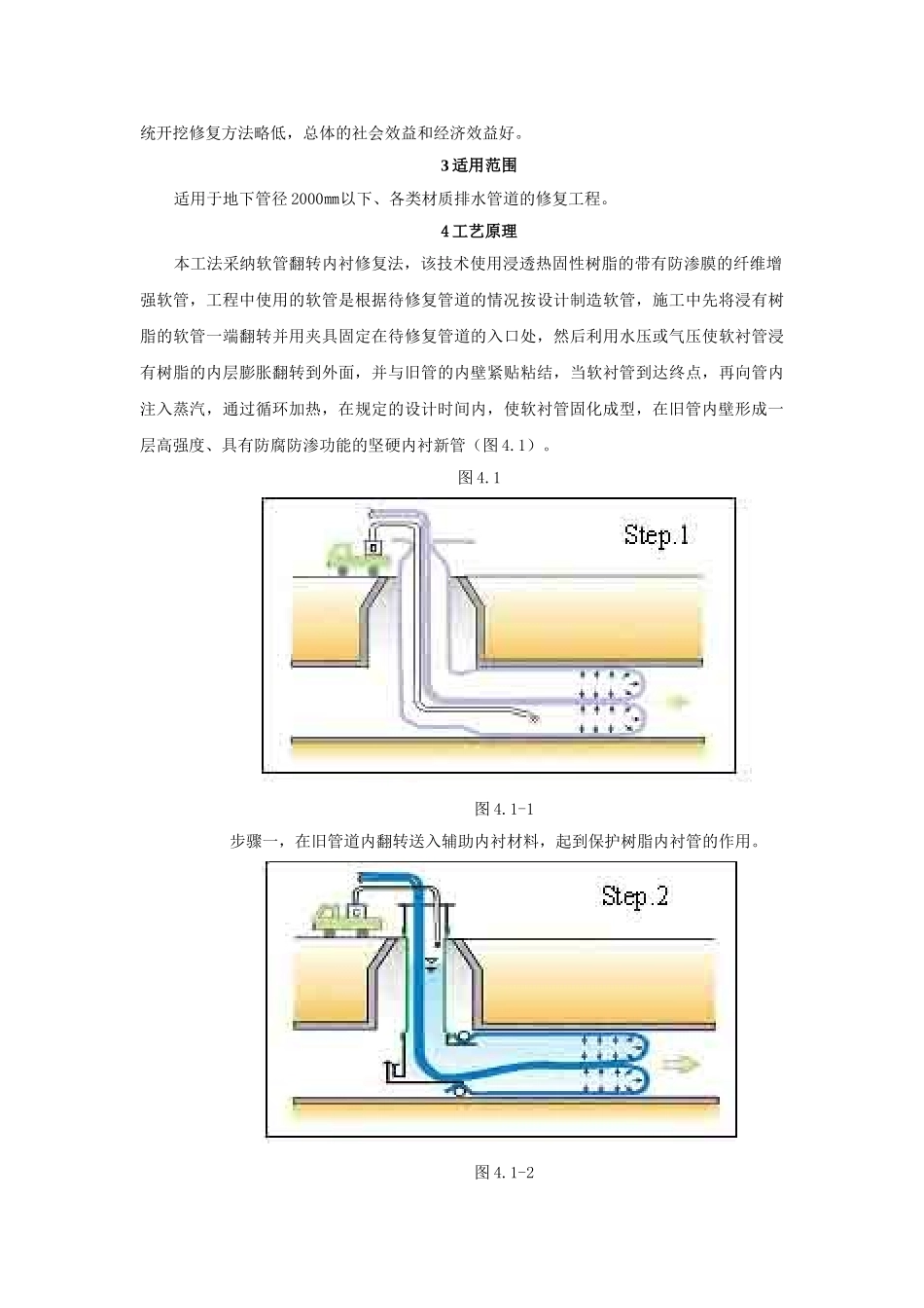 CIPP翻转内衬法排水管道修复施工工法_第2页