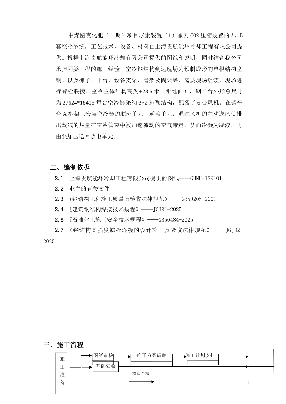 CO2空冷岛及凝结水泵房空冷器钢结构安装_第3页