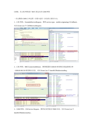CSFB流程主要信令点说明