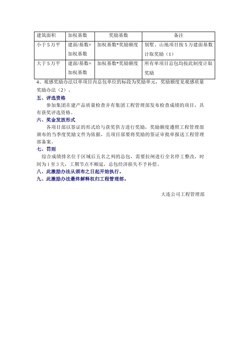 DLVK-GCQ-000大连公司在建项目质量提升承建商激励办法_第2页
