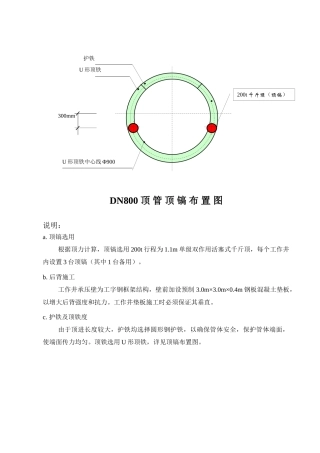 dn800顶管顶镐布置图