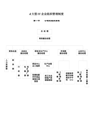 d大型IT企业组织管理制度