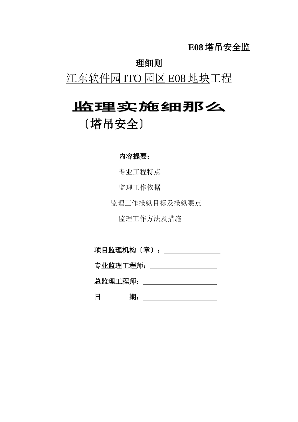 E08塔吊安全监理细则_第1页