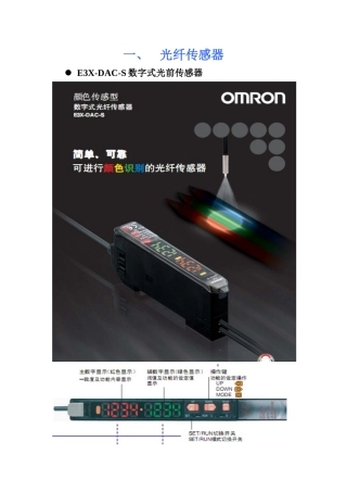 E3X-DAC-S数字式光纤传感器