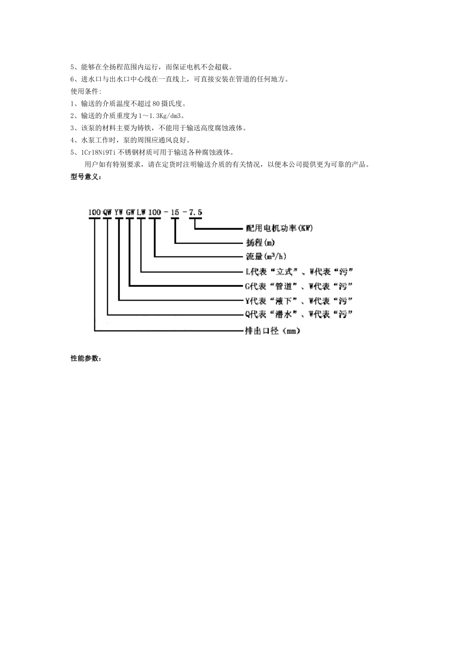 gw型管道式无堵塞排污泵_第2页