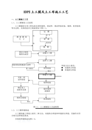 HDPE土工膜及土工布施工工艺