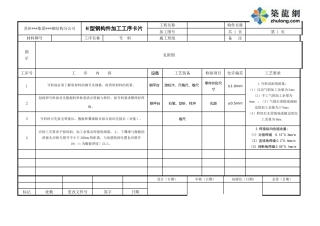 H型钢构件加工工序卡02-号料