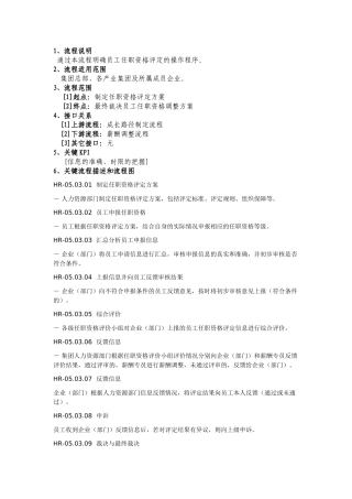 IBM新奥燃气控股集团任职资格评定流程说明书