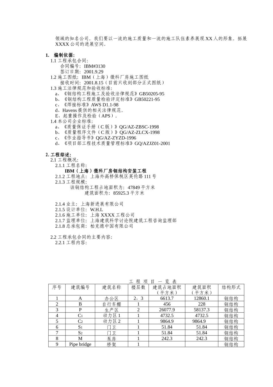 IBM工程钢结构施工组织设计_第2页