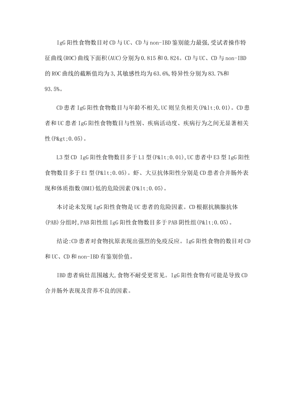 IBD患者食物特异性抗体分布特征及其临床意义_第2页