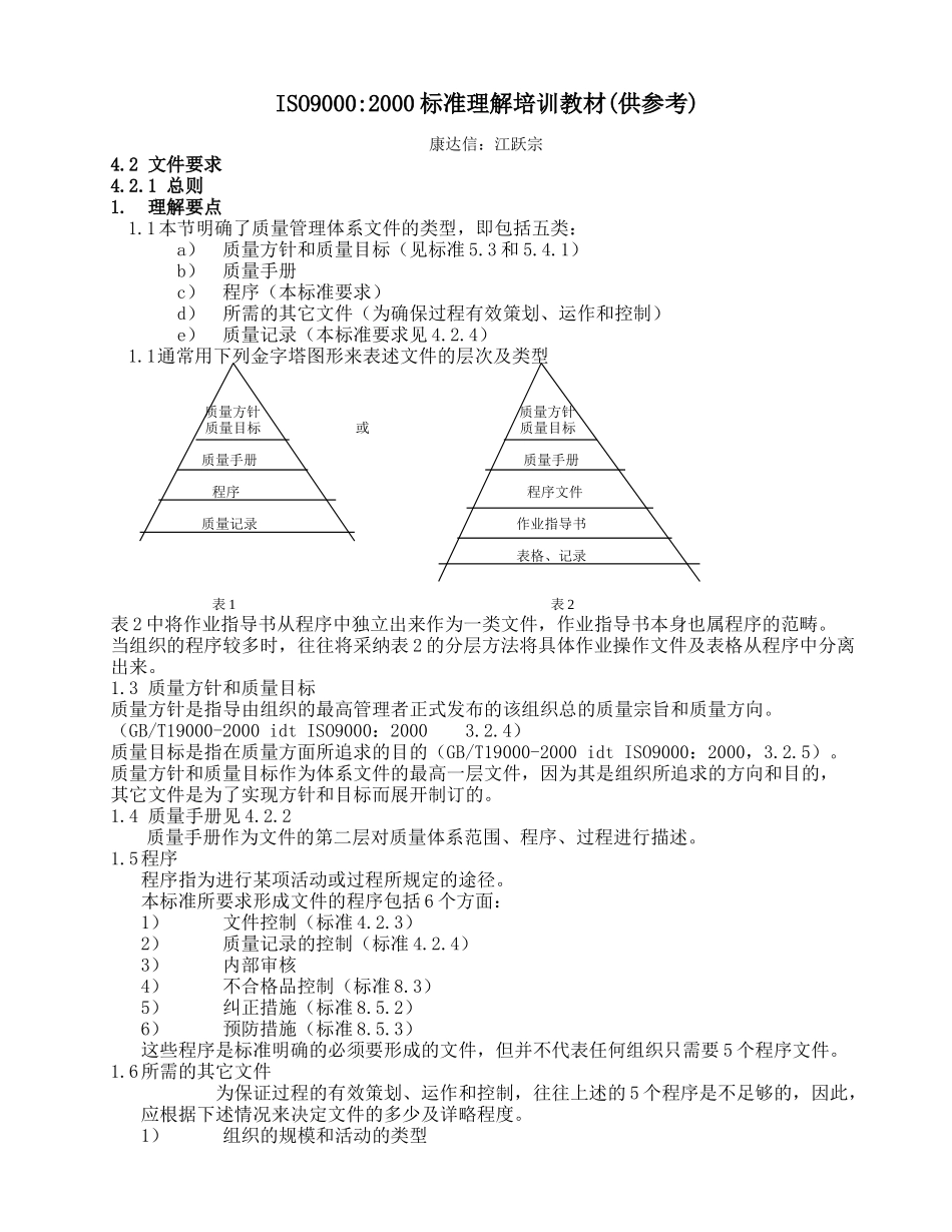 ISO9000-2000标准理解培训教材1_第1页