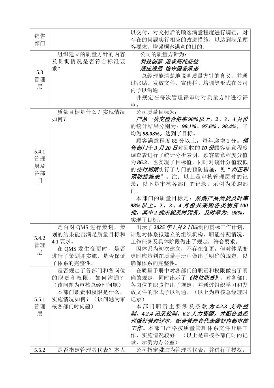 ISO9001质量管理体系内部审核参考资料_第2页