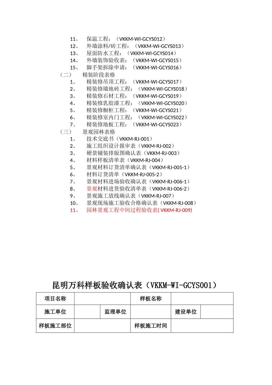 KMVK-GC-001-昆明万科项目工程过程工序质量验收管理办法_第2页