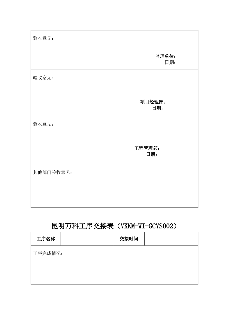KMVK-GC-001-昆明万科项目工程过程工序质量验收管理办法_第3页