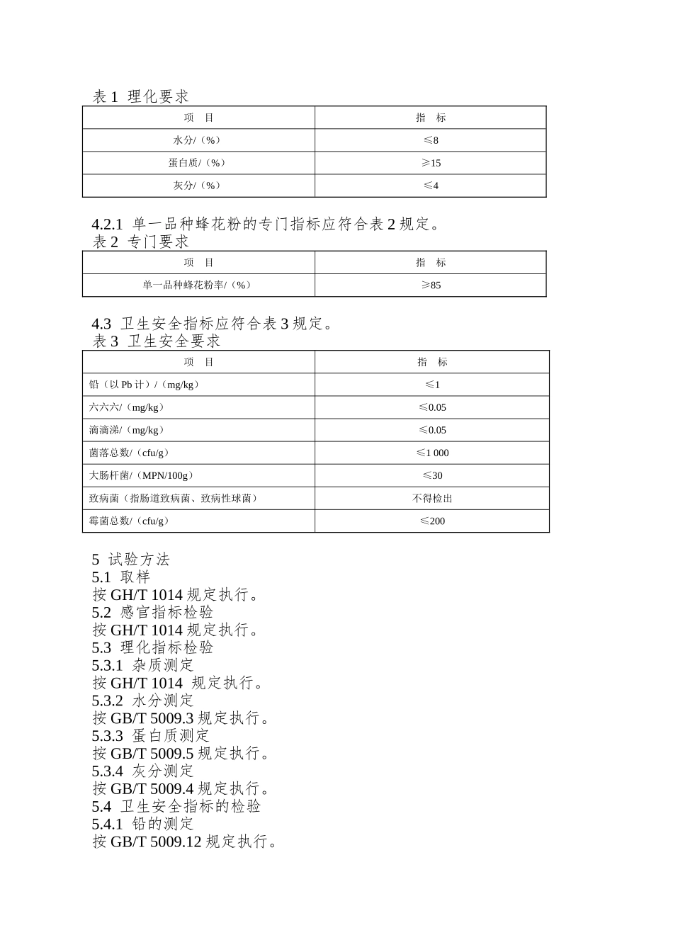 NY-5137—2025-无公害食品-蜂花粉_第2页