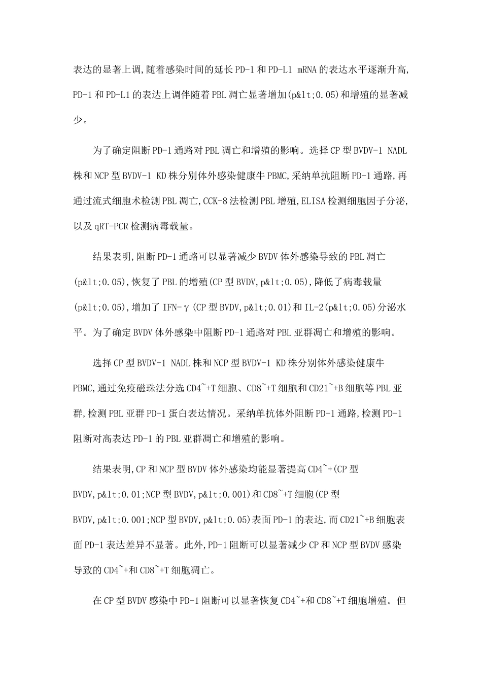 PD-1通路在BVDV抑制牛外周血T淋巴细胞增殖、诱导凋亡中的作用及其机制_第2页