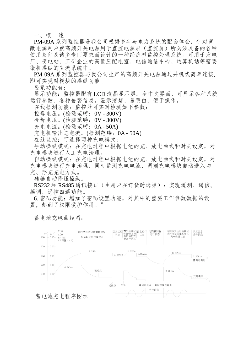 PM-09A系列监控器是我公司根据多年与电力系统的配套经_第2页