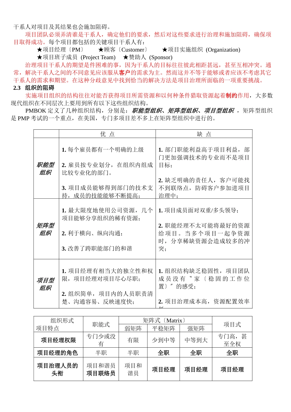 pmbok项目管理知识重点笔记_第3页