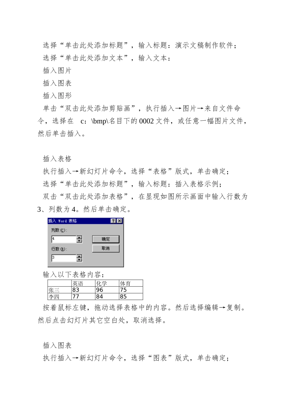 POWERPOINT练习doc-第一节创建演示文稿_第2页