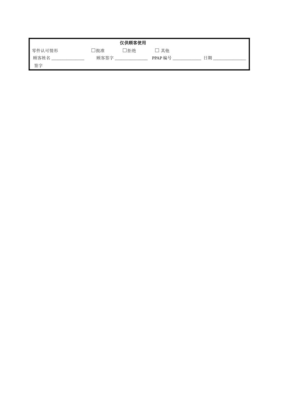 PPAP零件提交的保证书_第2页