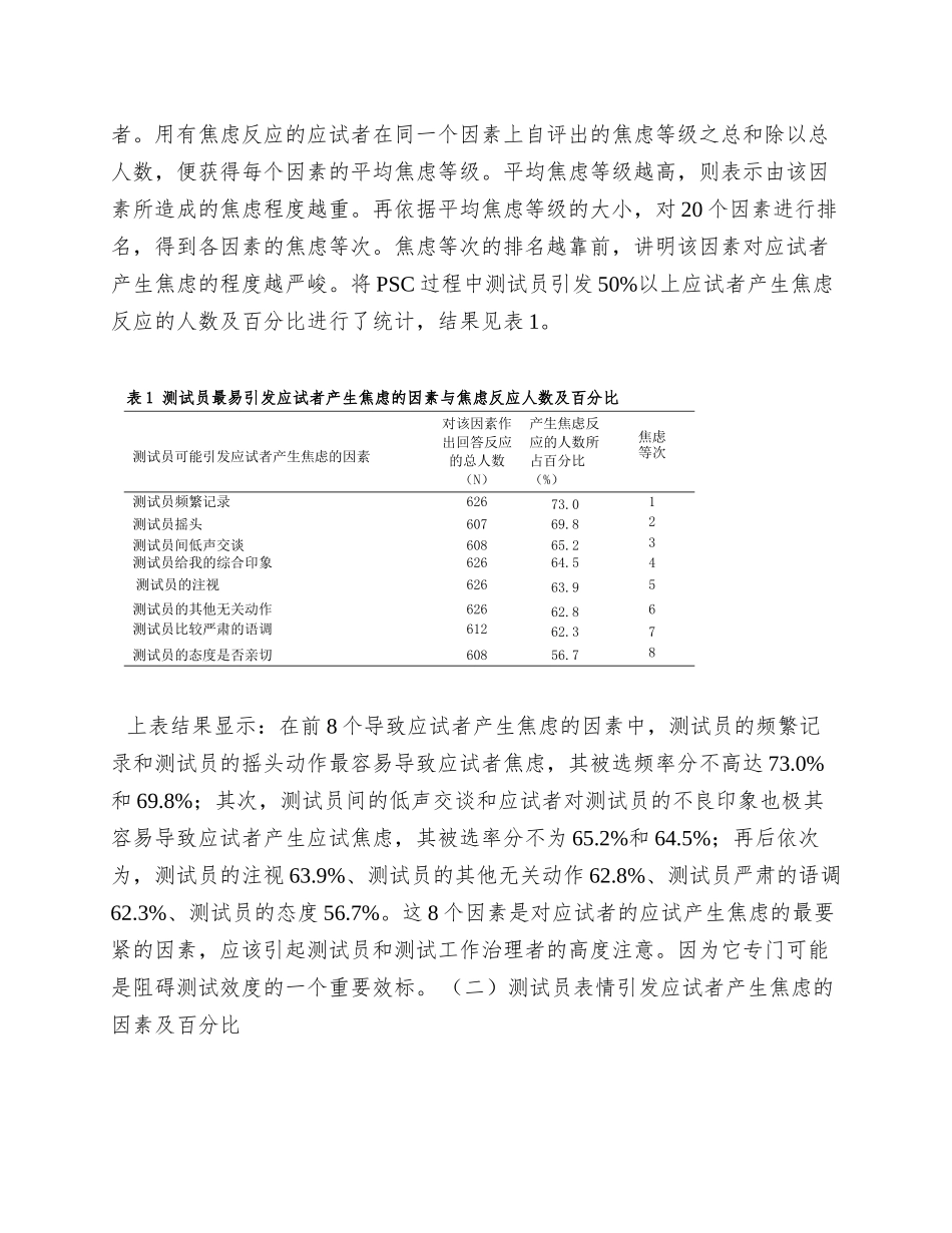 PSC过程中测试员对应试者焦虑情绪的影响研究_第3页