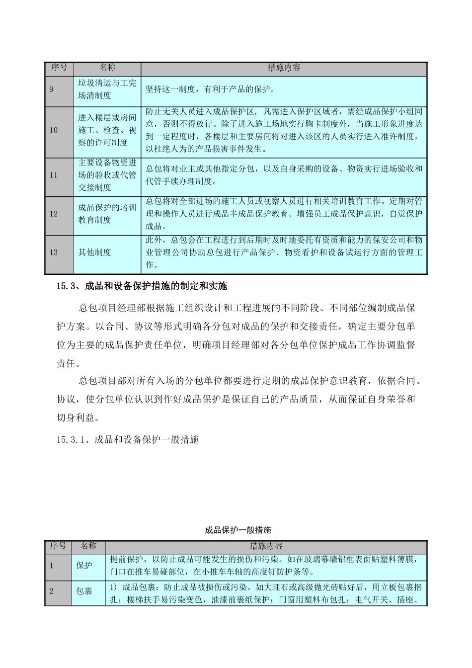 R重庆环球成品保护措施_第3页