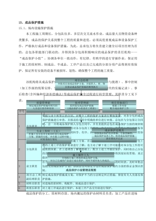 R重庆环球成品保护措施