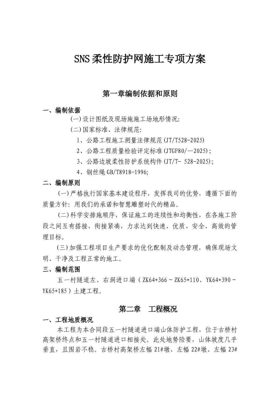 SNS防护网施工组织设计_第1页