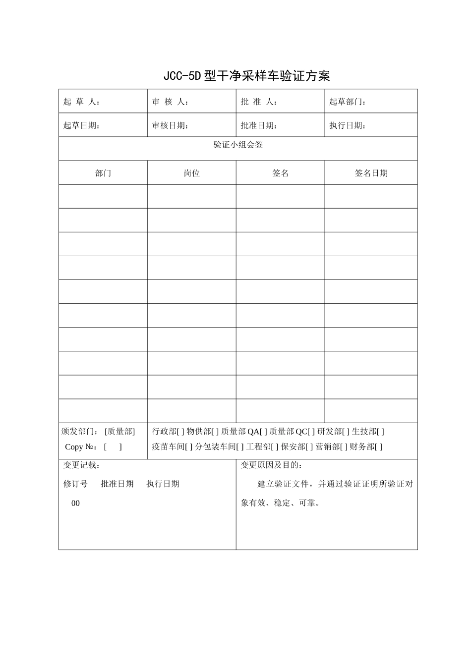 STPYZ12400JCC5D型洁净采样车验证方案_第1页