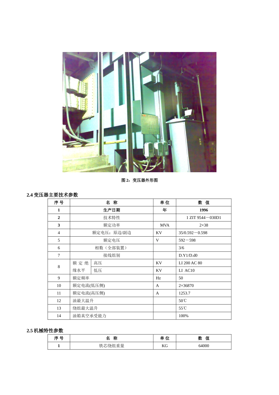 t产线DC炉冶炼变压器维修技术标准_第2页