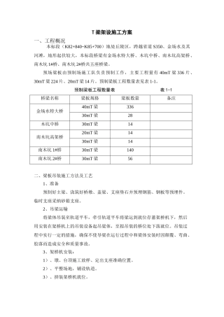 t梁架设施工方案