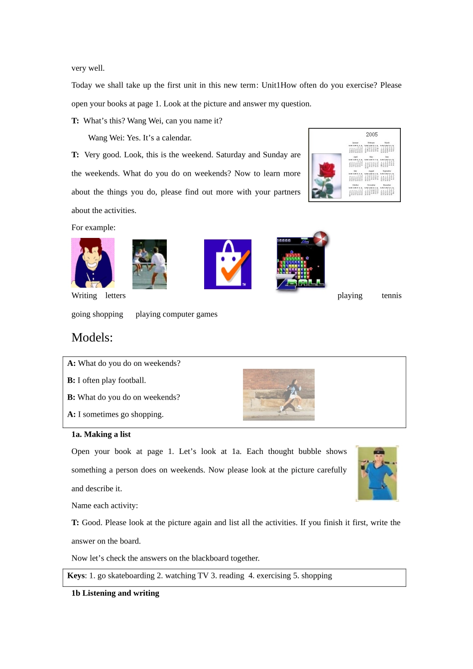 unit1新目标第一课时教案_第2页