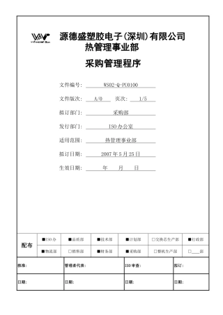 WS02QPU0100采购管理控制程序A0