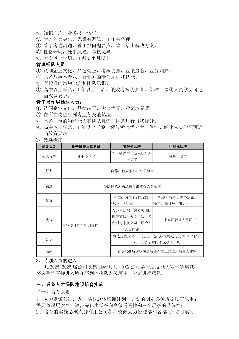 XXX公司人才梯队建设方案_第2页
